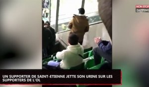 Un supporter de Saint-Etienne urine dans une bouteille... et la jette sur des Lyonnais (vidéo)