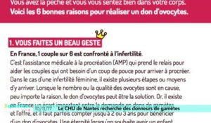 Le CHU de Nantes recherche des donneurs de gamètes