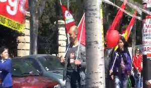 L'ambiance aux plages du Prado avant le meeting du Front de gauche et interviews