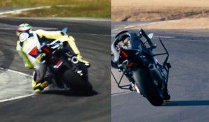 Une moto sans chauffeur fait la course avec Valentino Rossi