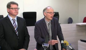 Denis Vanbremeersch, procureur adjoint en conférence de presse