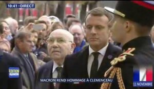 11-novembre : Macron rend hommage à Clemenceau sur les Champs-Elysées