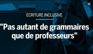 Le ministre de l’éducation, Jean-Michel Blanquer, critique l’écriture inclusive