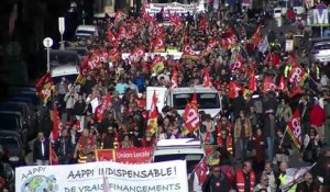 FO et CGT dans la rue à Marseille contre les réformes libérales