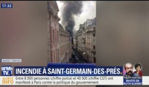 7 personnes légèrement blessées dans un incendie à Saint-Germain-des-Près d'après un bilan provisoire