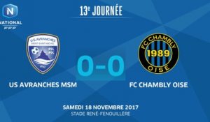 J13 : US Avranches - FC Chambly (0-0), le résumé