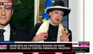 Emmanuel Macron : Geneviève de Fontenay lui passe un savon ! (Vidéo)