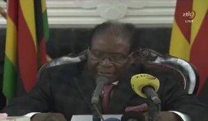 Zimbabwe, DÉMISSION DU PRÉSIDENT ROBERT MUGABE