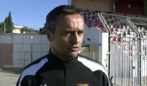 Le coach du FC Martigues Jean-Luc Vannuchi avant le déplacement à Colomiers