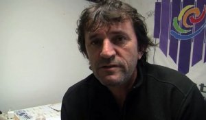 L'entraîneur du FC Istres José Pasqualetti et Damien Perrinelle le nouveau défenseur des violets