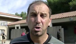 Le coach du FC Istres Lionel Charbonnier avant le derby face à Consolat