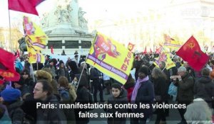 Paris: manifestation contre les violences faites aux femmes