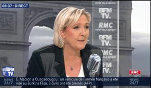 "La Banque de France est incapable de nous dire la raison pour laquelle la Société générale a clôturé le compte", dit Le Pen