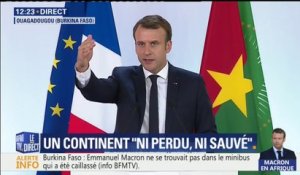 Pour Macron, l'Afrique est un continent "ni perdu, ni sauvé"