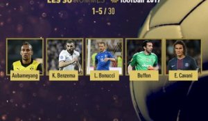 Foot - Ballon d'Or : Avec Aubameyang, Benzema, Bonucci, Buffon et Cavani