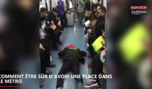 Chine : La technique infaillible d’un homme pour avoir une place dans le métro (Vidéo)