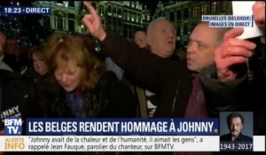 En Belgique, les fans de Johnny Hallyday se rassemblent pour lui rendre hommage