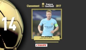 Foot - Ballon d'Or 2017 : Kevin de Bruyne 14e