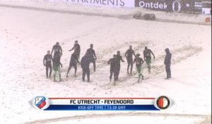 Pays-Bas - Le neige entraine le report du match Utrecht-Feyenoord