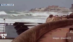À Nice et Marseille, de fortes vagues s'abattent sur le littoral