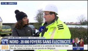 Foyers sans électricité dans le Nord: "L'objectif est que tout le monde retrouve le courant ce soir" selon Enedis