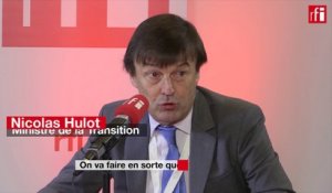 Nicolas Hulot: «On va faire en sorte que plus un euro ne soit alloué aux énergies fossiles»