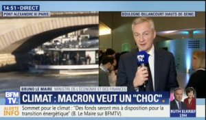 One Planet Summit: "La finance verte est décisive pour la lutte contre le changement climatique", estime  Bruno Le Maire