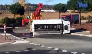 Accident de poids lourd à Fréjus