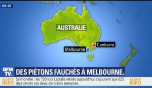 Plusieurs piétons fauchés par un véhicule à Melbourne en Australie