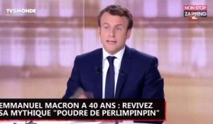 Emmanuel Macron a 40 ans : revivez sa mythique "poudre de Perlimpinpin" à Marine Le Pen (vidéo)