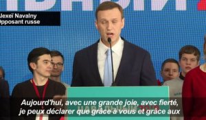 Russie: "Je suis là comme candidat à la présidentielle"(Navalny)