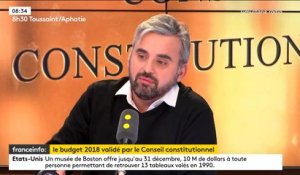 En validant l'essentiel du Budget 2018, le Conseil constitutionnel "manque un peu d'audace", dit Alexis Corbière (LFI), qui pointe un "budget injuste"