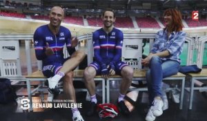 Renaud Lavillenie à la découverte du cyclisme sur piste