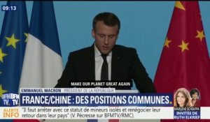 À Xi’an, Emmanuel Macron décline son "Make our planet great again" en version chinoise