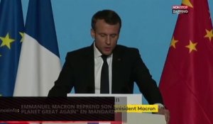 Emmanuel Macron : sa version chinoise de "Make our planet great again" (vidéo)