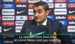 Coupe du Roi - Valverde se réjouit de la relation Alba/Messi