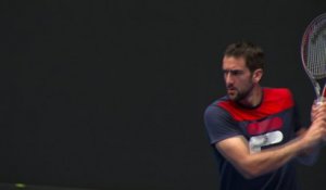 Open d'Australie 2018 - Marin Cilic à l'entrainement à Melbourne