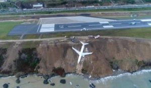 Les images impressionnantes de la sortie de piste de l'avion turc