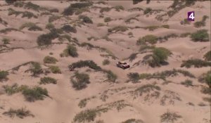 Dakar 2018 : La moto de Walkner et la Peugeot de Peterhansel mélangées sur l'étape du jour