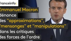 Calais : Emmanuel Macron dénonce des "approximations", "mensonges" et "manipulations" dans les critiques des forces de l'ordre