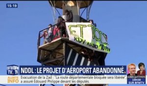 "Et toc!", la réponse des zadistes après l'abandon de l'aéroport de Notre-Dame-des-Landes