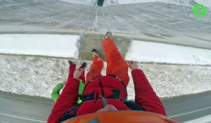 Vivez ce saut en Basejump depuis un barrage comme si vous y étiez... Fou