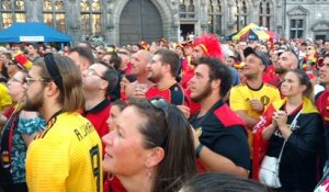 Mons: Belgique-Japon : les supporters des Diables tous sur la Grand'Place!  Vidéo Eric Ghislain