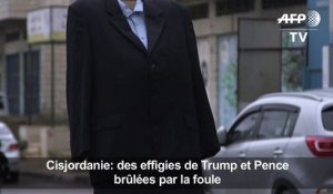 Cisjordanie: des effigies de Trump et Pence brûlées par la foule