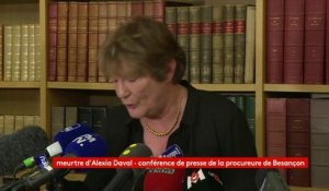 Meurtre d' #Alexia Daval : "Cette enquête a permis de réunir un nombre suffisamment important d'éléments objectifs qui ont pu conduire à l’interpellation de Johnatann Daval (...) à sa mise en examen pour meurtre sur conjoint", procureure de Besançon