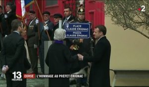 Corse : Emmanuel Macron rend hommage au préfet Érignac