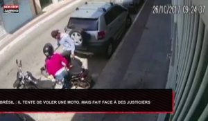 Brésil : Il tente de voler la moto d’une femme, mais fait face à des justiciers (Vidéo)