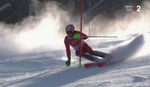 JO 2018 : Ski alpin - Slalom Hommes. Henrik Kristoffersen meilleur temps de la première manche