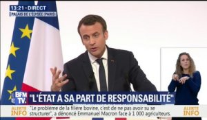 Sur le lait, Macron veut que les producteurs puissent "vivre du juste prix payé"