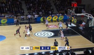 Basket - Qualifications Championnat du monde 2019 - Le super dunk d'Alain Koffi  France - Russie
